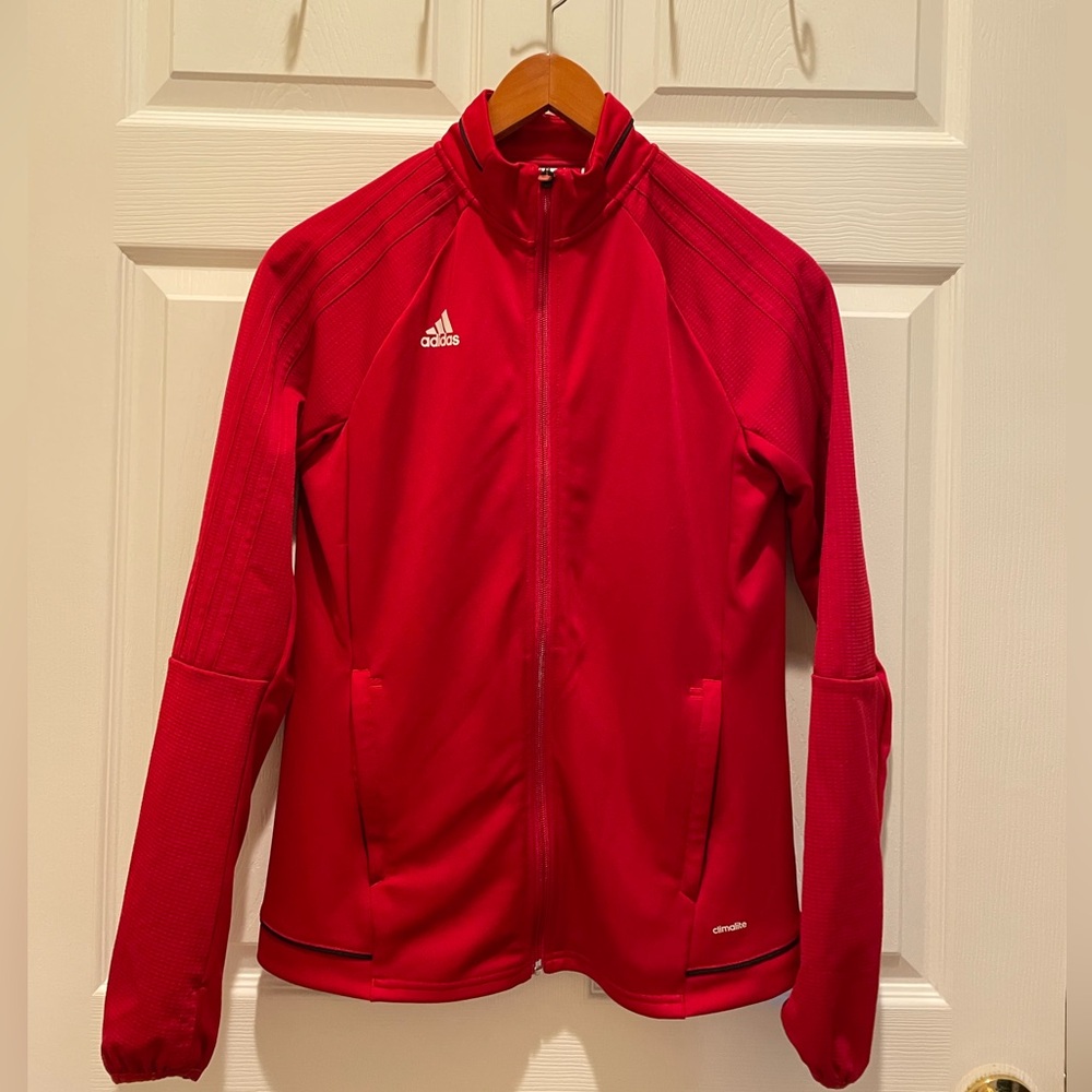 Red Adidas Climalite activewear jacket (Small) - like new